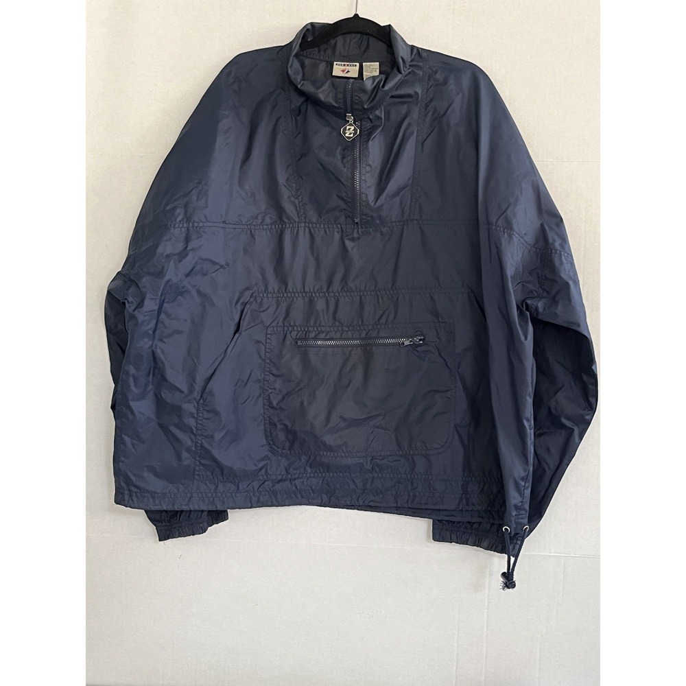Vintage Jerzees Jacket Mens‎ 2X Blue Plaid  Zip Nylon